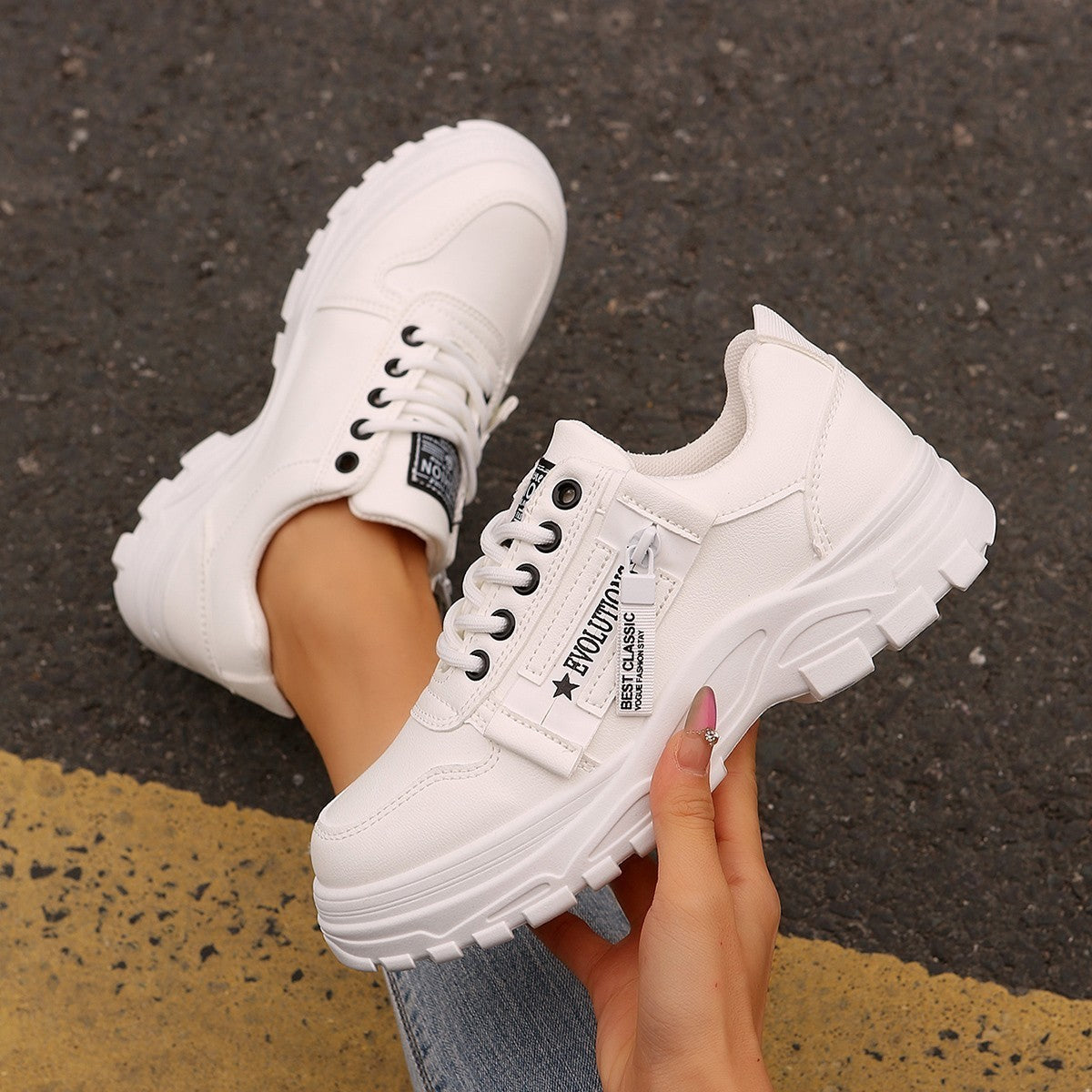 Side-Zipper Fashion Sneakers