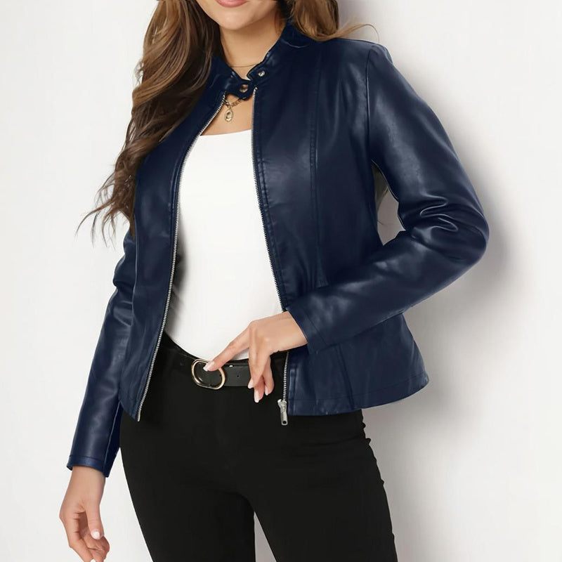 Faux Leather Blazer