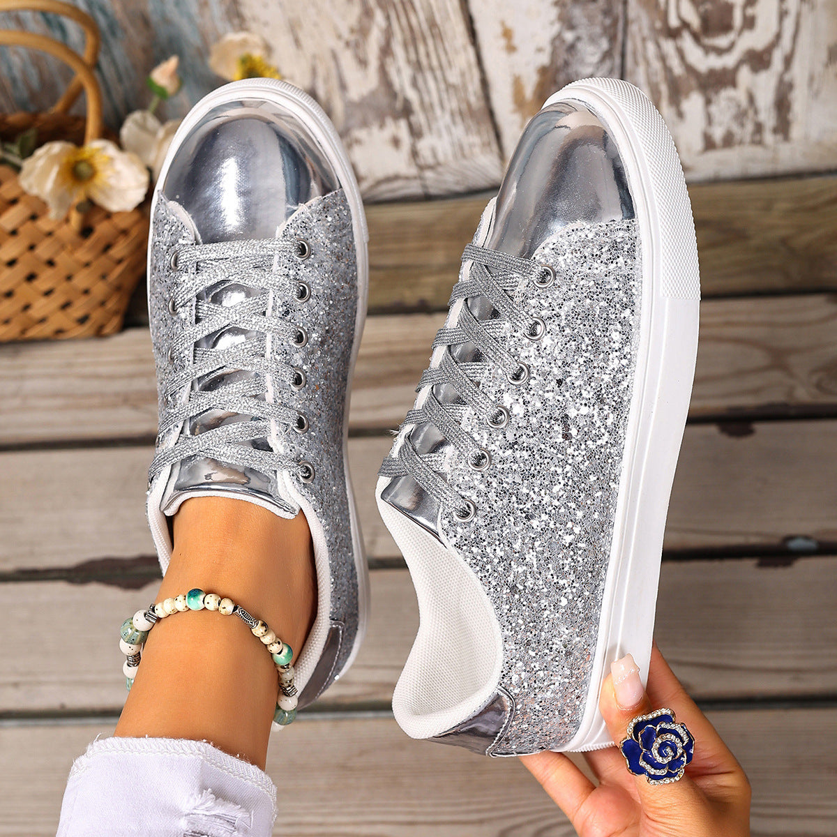 Sequined Board Shoes