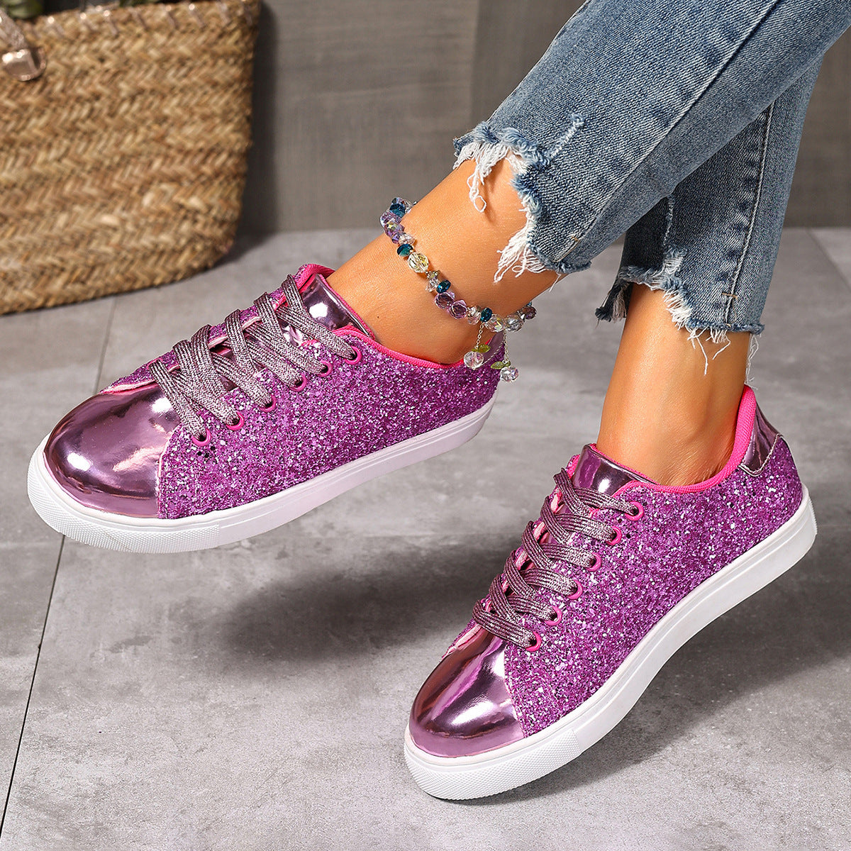 Sequined Board Shoes