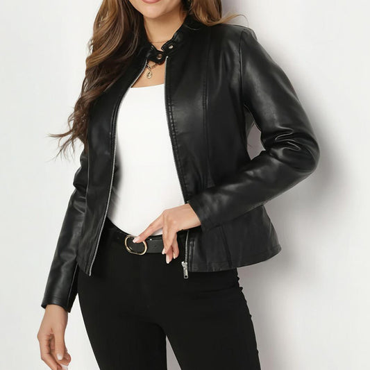 Faux Leather Blazer
