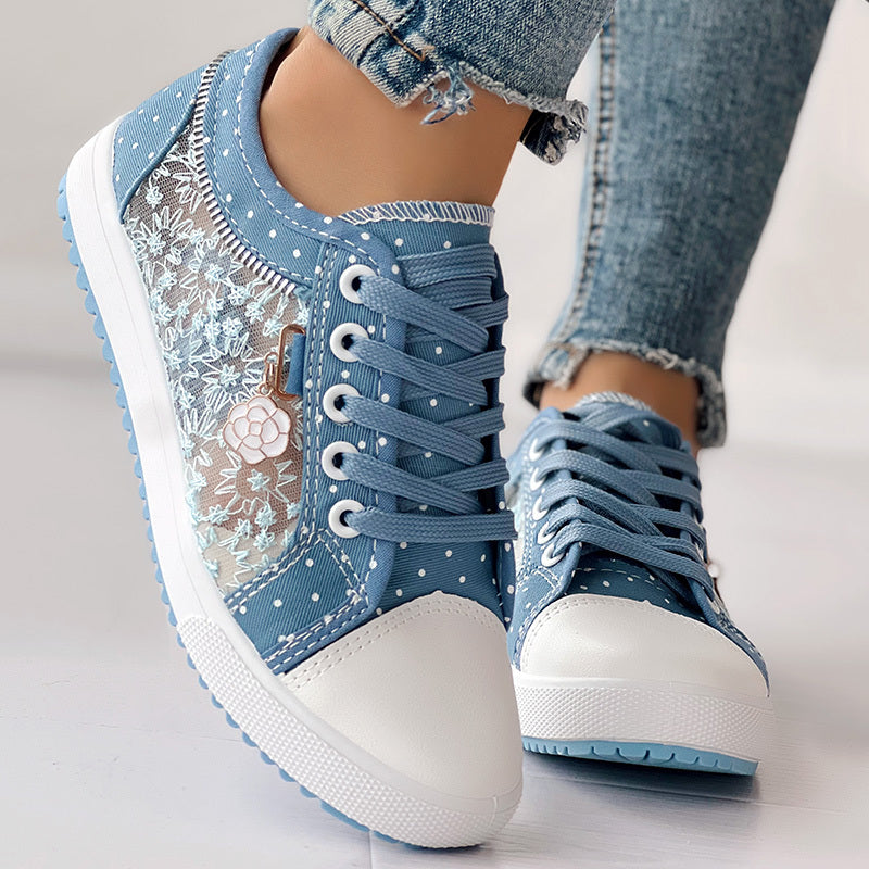 Floral Polka Dot Sneakers