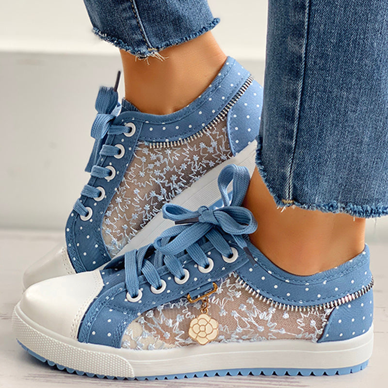 Floral Polka Dot Sneakers