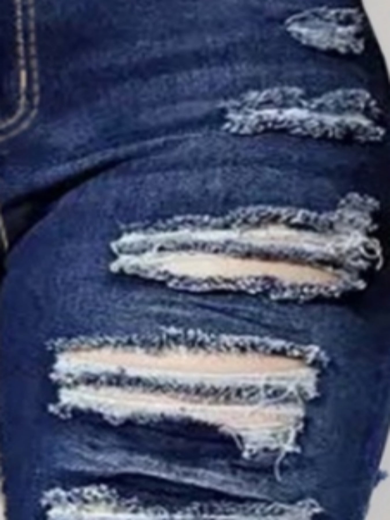Ripped Tight Cropped Jeans