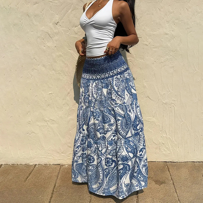 Boho Floral Skirt